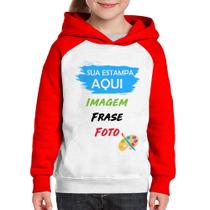 Moletom Infantil Estampa Personalizada (Imagem, frase ou foto) - Foca na Moda
