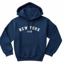 Moletom Infantil Estampado peluciado New York Canguru Com Capuz