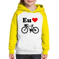 Moletom Infantil Eu Amo Bicicleta - Foca na Moda