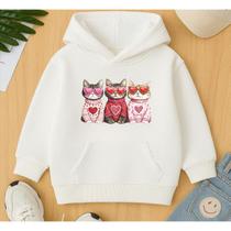 Moletom Infantil Feminino Blusa De Frio Estampa Três Gatinhos Fofos Agasalho Criança Menina Fofo Moletom Infantil Feminino Blusa De Frio Estampa Três Gatinhos Fofos Agasalho Criança Menina Fofo