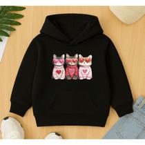Moletom Infantil Feminino Blusa De Frio Estampa Três Gatinhos Fofos Agasalho Criança Menina Fofo Moletom Infantil Feminino Blusa De Frio Estampa Três Gatinhos Fofos Agasalho Criança Menina Fofo