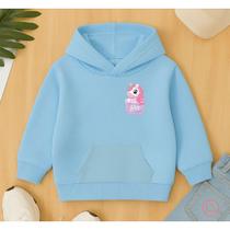 Moletom Infantil Feminino Canguru Estampa Unicornio No Bolsinho Fofo Lindo Minimalista Agasalho
