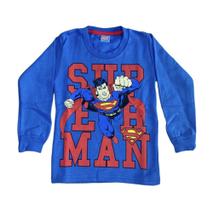 Moletom infantil flanelado com punho - blusa personagem Super Homem- DC