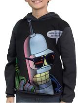 Moletom Infantil Futurama Bender Hasta La Vista Meatbag