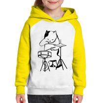 Moletom Infantil Gato Baterista - Foca na Moda