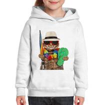 Moletom Infantil Gato nas Férias - Foca na Moda
