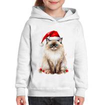 Moletom Infantil Gato Natalino - Foca na Moda