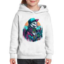 Moletom Infantil Gato Urbano Arte - Foca na Moda
