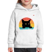 Moletom Infantil Gato Vintage Sunset - Foca na Moda