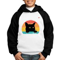 Moletom Infantil Gato Vintage Sunset - Foca na Moda