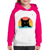 Moletom Infantil Gato Vintage Sunset - Foca na Moda