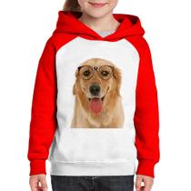 Moletom Infantil Golden Retriever de Óculos - Foca na Moda