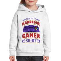 Moletom Infantil Hardcore Gamer - Foca na Moda