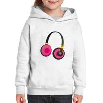 Moletom Infantil Headphone Rosa - Foca na Moda