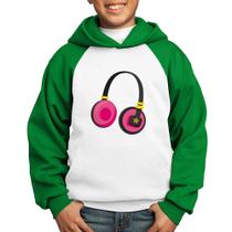 Moletom Infantil Headphone Rosa - Foca na Moda