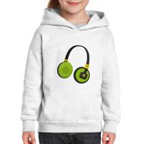 Moletom Infantil Headphone Verde - Foca na Moda