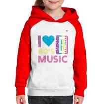 Moletom Infantil I love 80's music - Foca na Moda