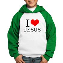Moletom Infantil I Love Jesus - Foca na Moda