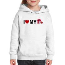 Moletom Infantil I Love My Shoes - Foca na Moda