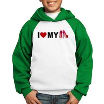 Moletom Infantil I Love My Shoes - Foca na Moda