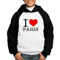 Moletom Infantil I love Paris - Foca na Moda
