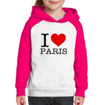 Moletom Infantil I love Paris - Foca na Moda