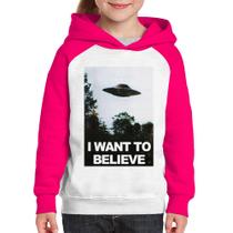 Moletom Infantil I Want To Believe - Foca na Moda