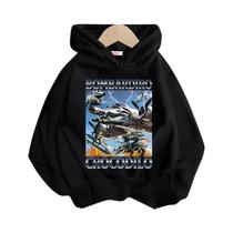 Moletom Infantil Italian Brainrot Com Estampa De Desenho Animado, Manga Longa, Casual, Roupa Para