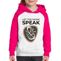 Moletom Infantil Let the music speak - Foca na Moda
