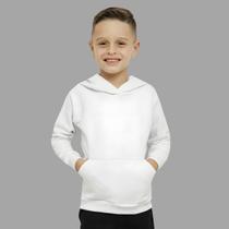 Moletom Infantil Liso Especial Canguru Mb Sport Branco
