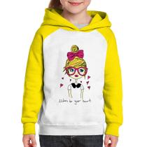 Moletom Infantil Listen to your heart - Foca na Moda