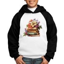 Moletom Infantil Livros e Flores Vintage - Foca na Moda