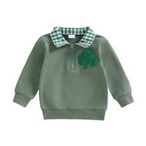 Moletom infantil Lucikamy St Patricks Day 3-4 anos verde