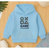 Moletom Infantil Masculino Estampa Game Changer Jogos Criança Inverno Frio Escola Conforto
