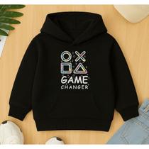 Moletom Infantil Masculino Estampa Game Changer Jogos Criança Inverno Frio Escola Conforto