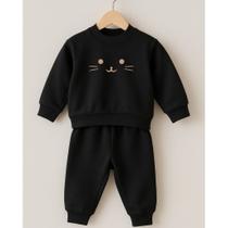 Moletom Infantil Menina Premium Inverno Urso Minimalista Básico e Lindo