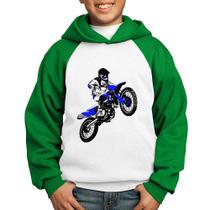 Moletom Infantil Motocross Jump Azul - Foca na Moda