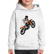 Moletom Infantil Motocross Jump Laranja - Foca na Moda