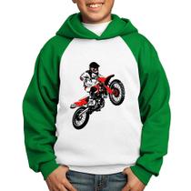 Moletom Infantil Motocross Jump Vermelha - Foca na Moda