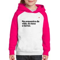 Moletom Infantil Na orquestra da vida eu toco o terror - Foca na Moda