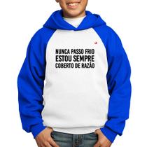 Moletom Infantil Nunca passo frio, estou sempre coberto de razão - Foca na Moda