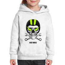 Moletom Infantil Old Skull Motorcycle - Foca na Moda