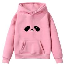 Moletom Infantil Panda Guaxinim Máscara Desenho Infância Bolso Canguru com Capuz - Envio Imediato