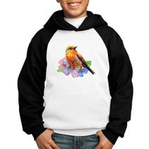 Moletom Infantil Pássaro e Flores - Foca na Moda