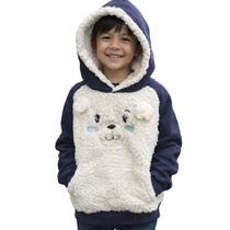 Moletom Infantil Peluciado Urso Inverno Quentinho Luxo - Moletom Infantil Peluciado Urso Inverno Quentinho Luxo -