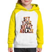 Moletom Infantil Set your heart ablaze - Foca na Moda