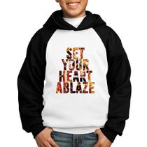 Moletom Infantil Set your heart ablaze - Foca na Moda