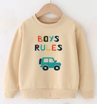 Moletom infantil super quentinho e confortável gola redonda