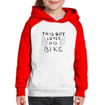 Moletom Infantil This guy loves his bike - Foca na Moda
