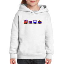 Moletom Infantil Trenzinho Azul - Foca na Moda